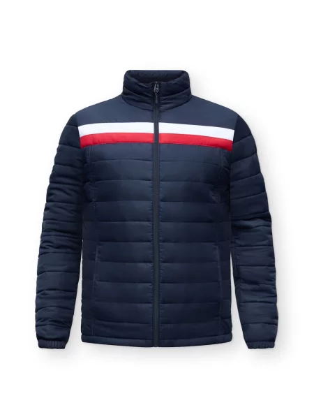 JJ Rebel Geacă de primăvară-toamnă JREBCOAST bleumarin / roșu alb