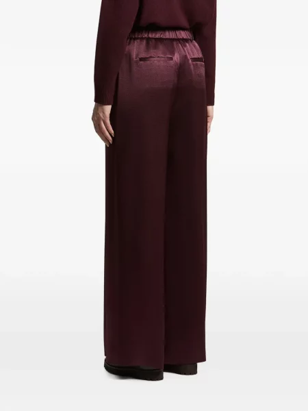 Pantaloni Peserico din satin roșu