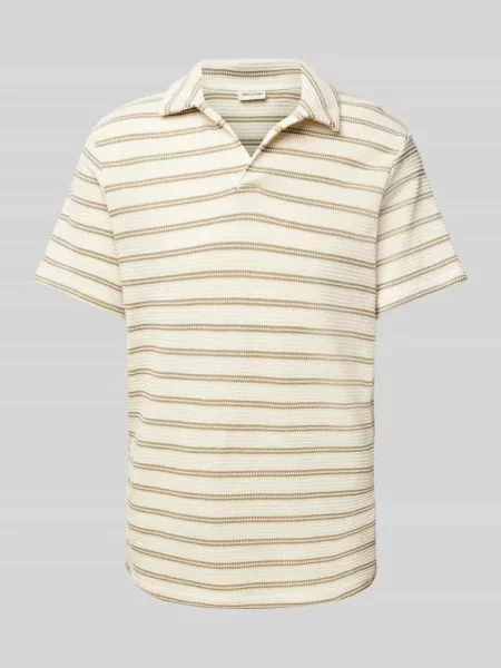 Koszulka polo kroju regular fit z fakturowanym wzorem model ‘IAN’ Only & Sons beżowe