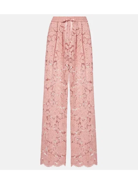 Pantaloni Dolce&gabbana din dantelă roz