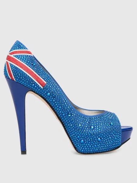 Туфлі з кристалами Gina сині