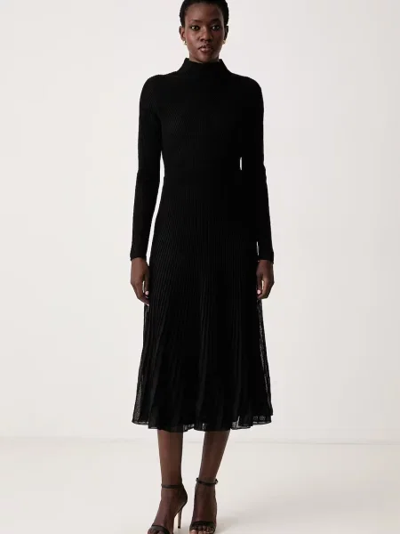 BOSS rochie evazată Felvetta negru