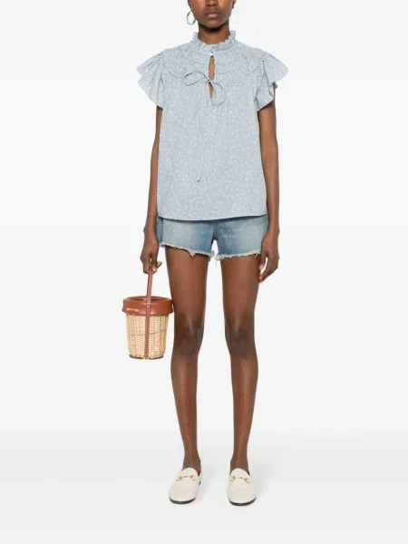 Mini plátěné polotričko Polo Ralph Lauren s výšivkou červené