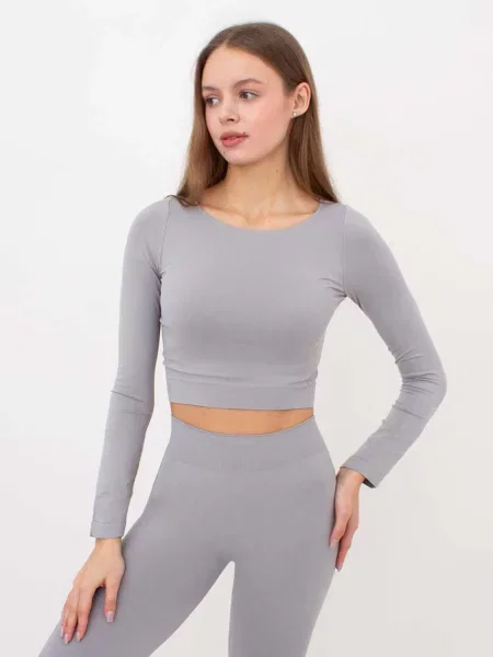Топ Giulia из микрофибры серый