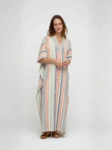 Moshi moshi mind Rochie Sundari turcoaz / albastru fumuriu / roz alb