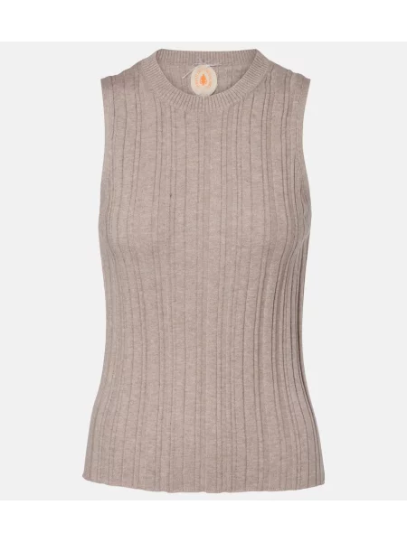 Vestă Jardin Des Orangers de mătase bej