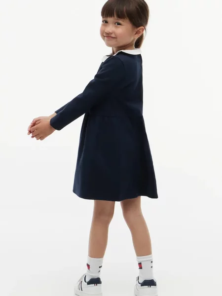 Tommy Hilfiger haljina A-kroja s pamukom plava