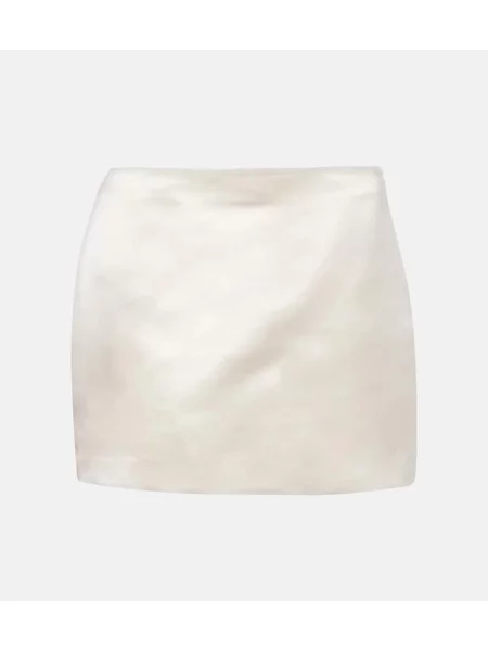 Fustă Lisa Yang de mătase alb