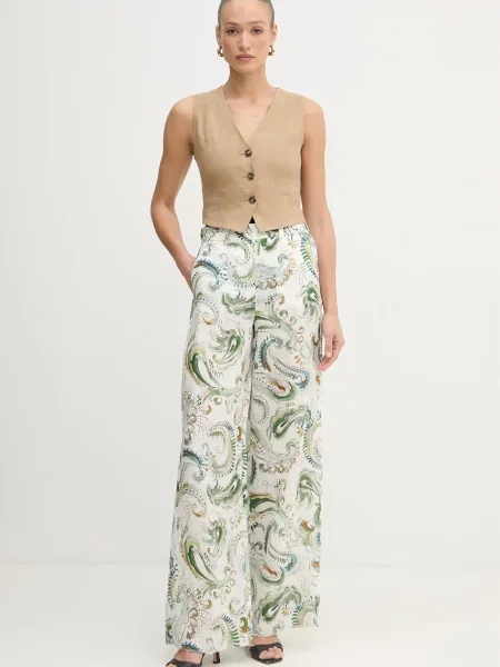 Marella однобортний жилет лляний Emme by Marella