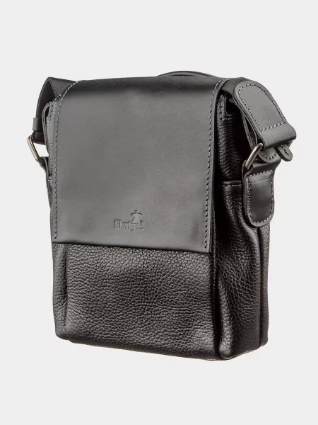 Кожаная сумка через плечо Shvigel черная