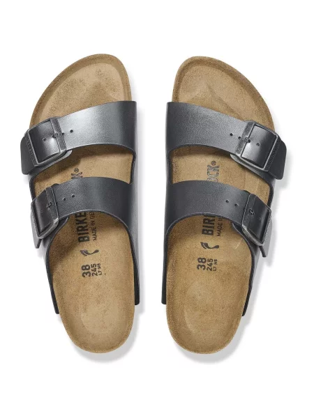 BIRKENSTOCK Arizona BF Narrow metálfekete flip-flopok. Méret: 36 EU fekete