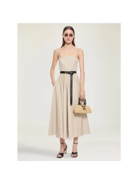 Długa sukienka maxi Givenchy beżowa