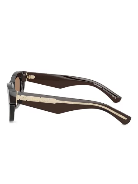 Ochelari de soare Burberry Eyewear cu imprimeu geometric maro