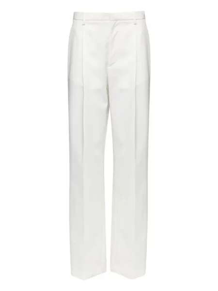Pantaloni Mm6 Maison Margiela plisate alb