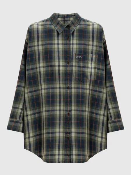 Сорочка в клітинку Juun.j зелена