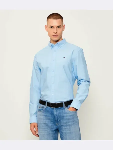 Tommy Jeans Cămașă oxford albastru