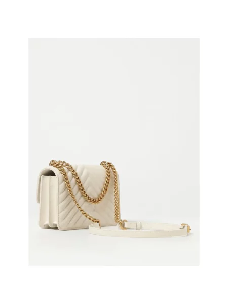 Pinko torebka crossbody skórzana biała