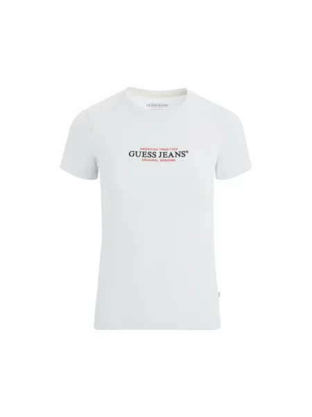 Koszulka Guess Jeans klasyczna biała