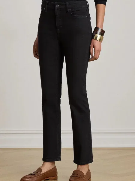 LAUREN RALPH LAUREN Traperice Straight Fit crna