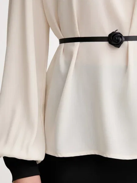 Блузка Gaudi однотонна бежевий