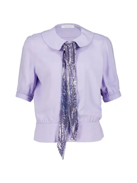 Bluză Rabanne plasă cu legături violet