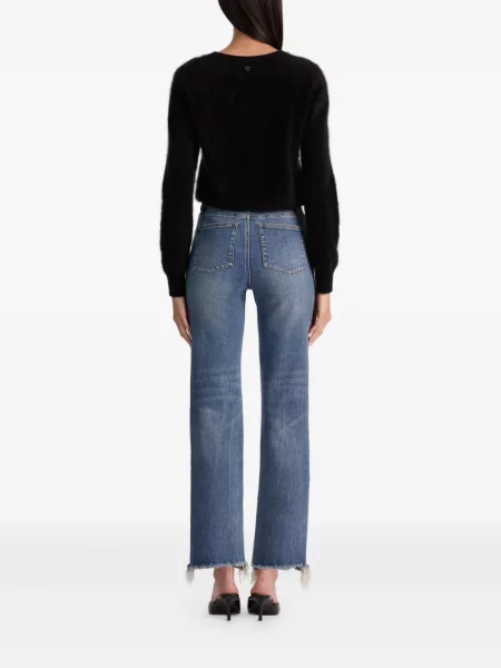 Pulover Alice + Olivia cu decolteu rotund negru