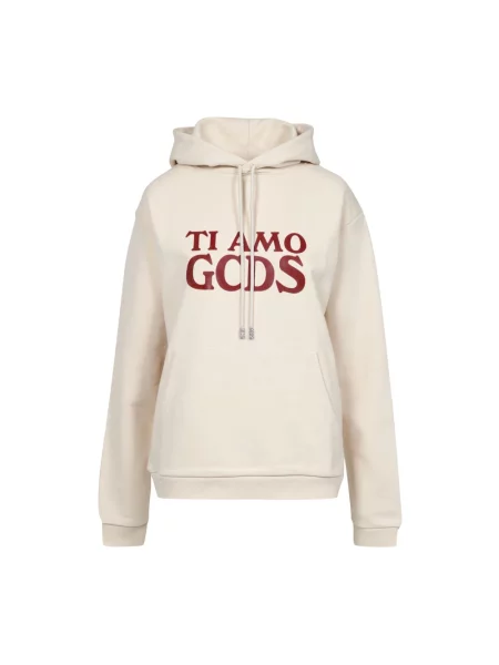 Bluza z kapturem Gcds z kapturem beżowa