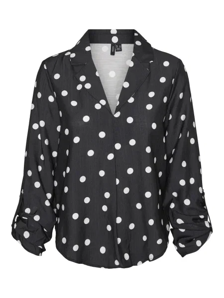 VERO MODA Bluza BECCA črna bela