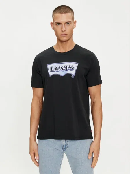 Тениска Levi's с принт черно