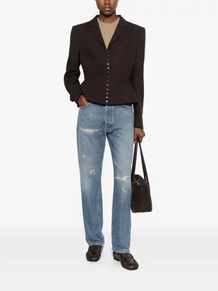 Sacou Lauren Ralph Lauren de lână cu model herringbone gri