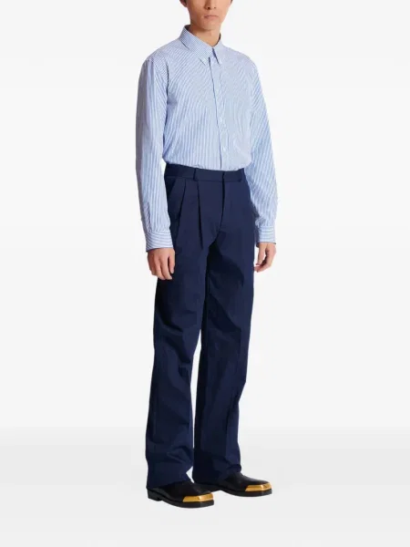 Pantaloni Balmain din țesătură twill albastru