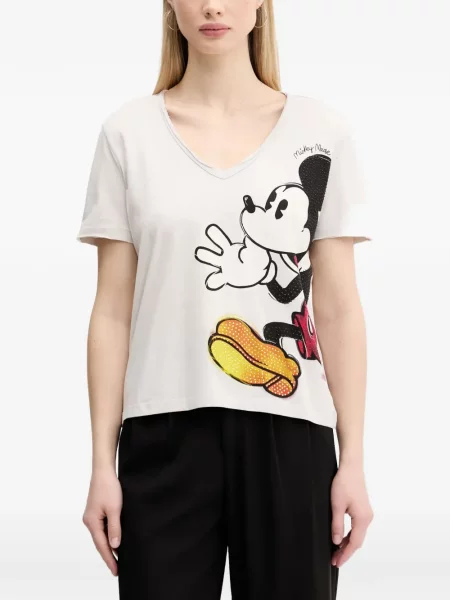 Tricou Desigual cu imagine cu decolteu în V