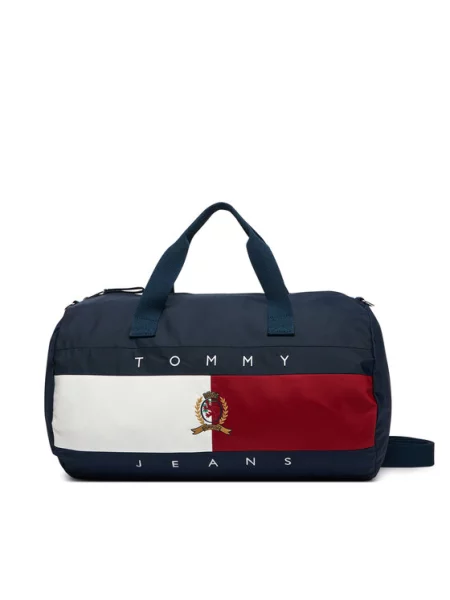 Krepšys Tommy Jeans Tjm Archive Duffle Tamsiai mėlyna balta