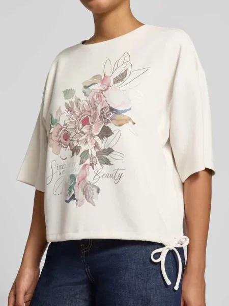 T-shirt o kroju relaxed fit z nadrukiem z napisem Christian Berg Woman