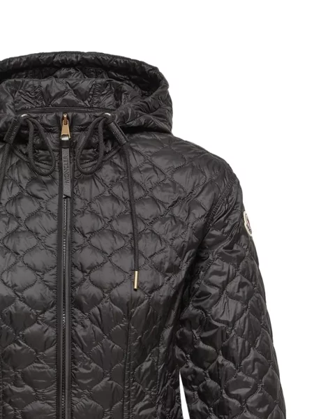 Geacă Moncler cu glugă negru