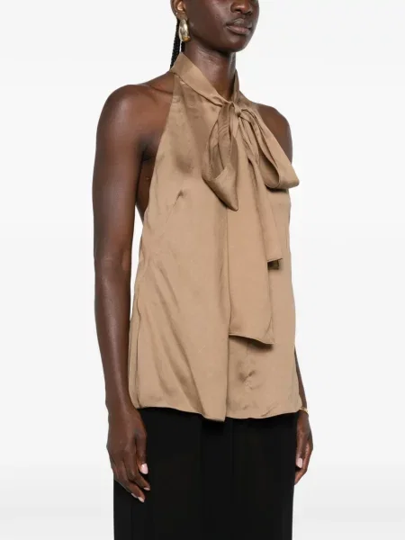 Top Tom Ford cu gât halter maro
