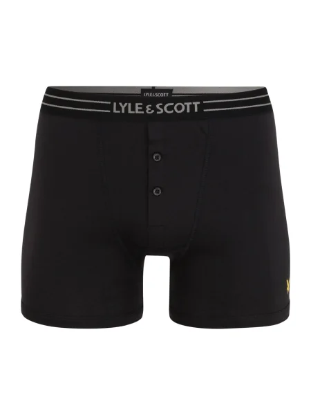 Lyle & Scott Boxeri Lewis negru / gri / galben