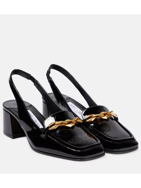 Pantofi cu toc Jimmy Choo slingback negru