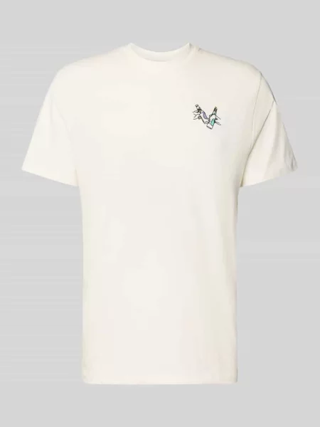 T-shirt z nadrukowanym motywem Dedicated biała
