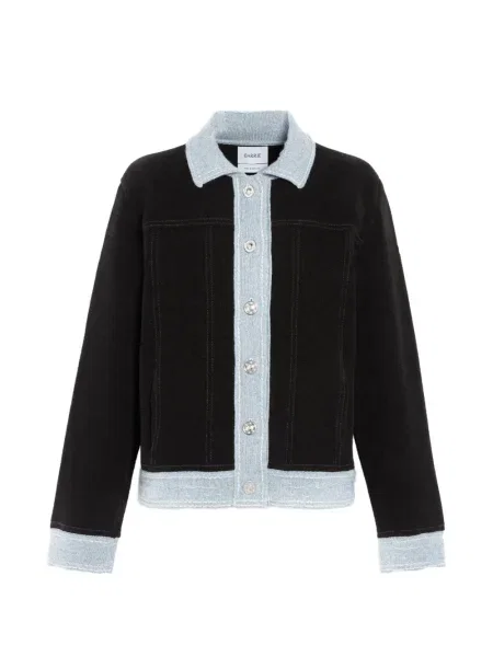 Kurtka jeansowa Barrie zamszowa czarna