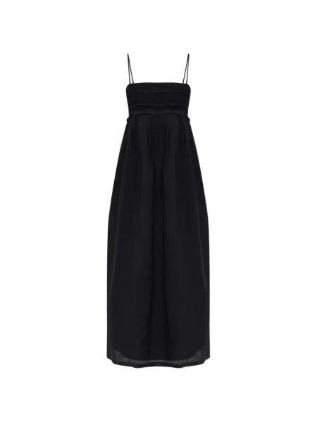 Rochie midi Posse cu volane negru