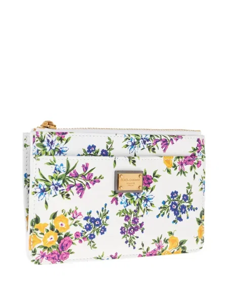 Gėlėtas raštuotas piniginė Dolce & Gabbana balta
