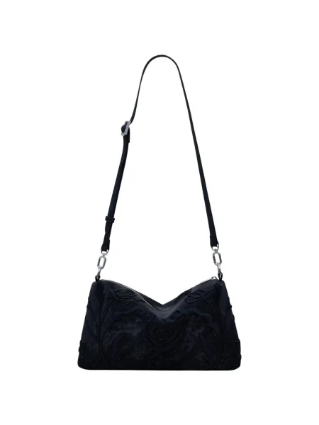 Virágos crossbody táska Desigual fekete