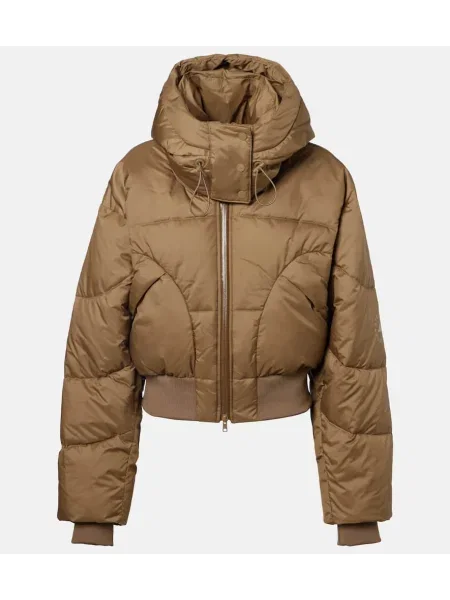 Geacă Adidas By Stella Mccartney cu glugă maro