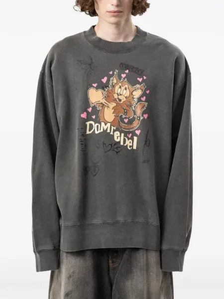 Pulover Domrebel cu imagine gri