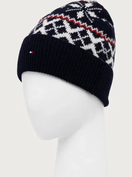 Tommy Hilfiger Czapka Th Flag Fairisle granatowy