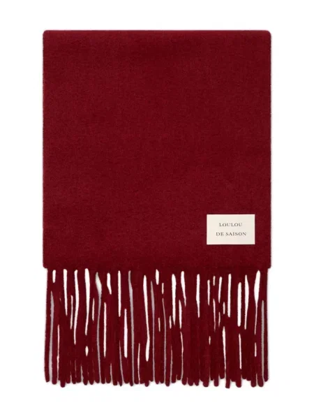 Szal Loulou z frędzli czerwona