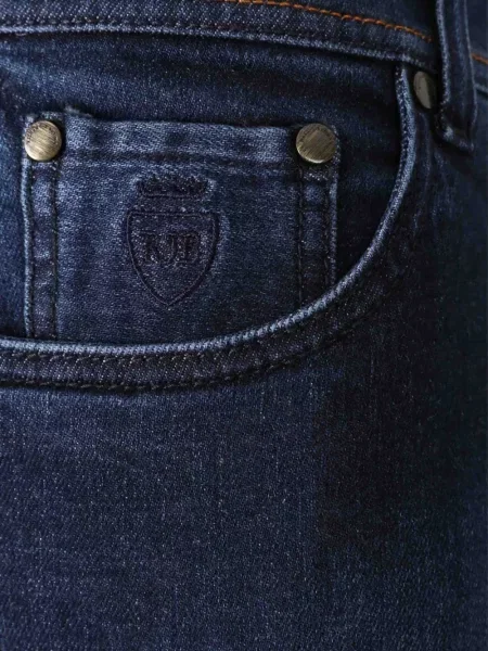 Blugi Richard J. Brown cu broderie albastru