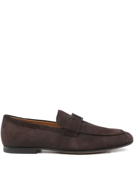 Pantofi loafer Tod's din piele de căprioară maro