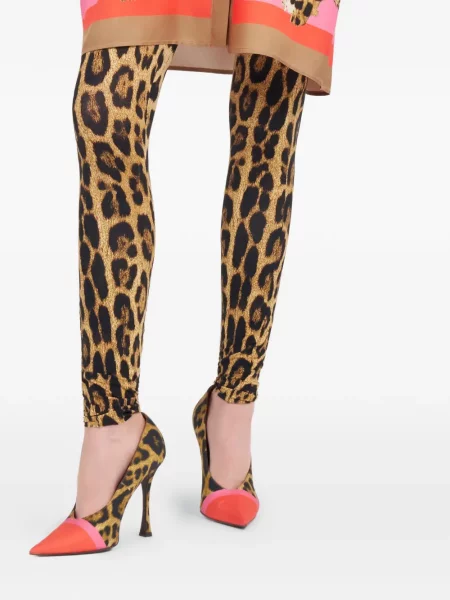 Leggings Roberto Cavalli cu imagine cu model leopard
